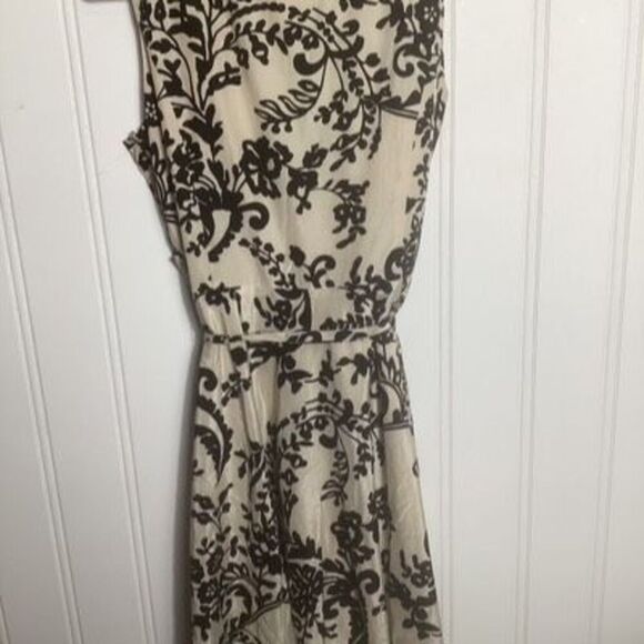 Jones New York Collection Fit Flare Dress Black Crème Sz 12 Sleeveless - Picture 5 of 10